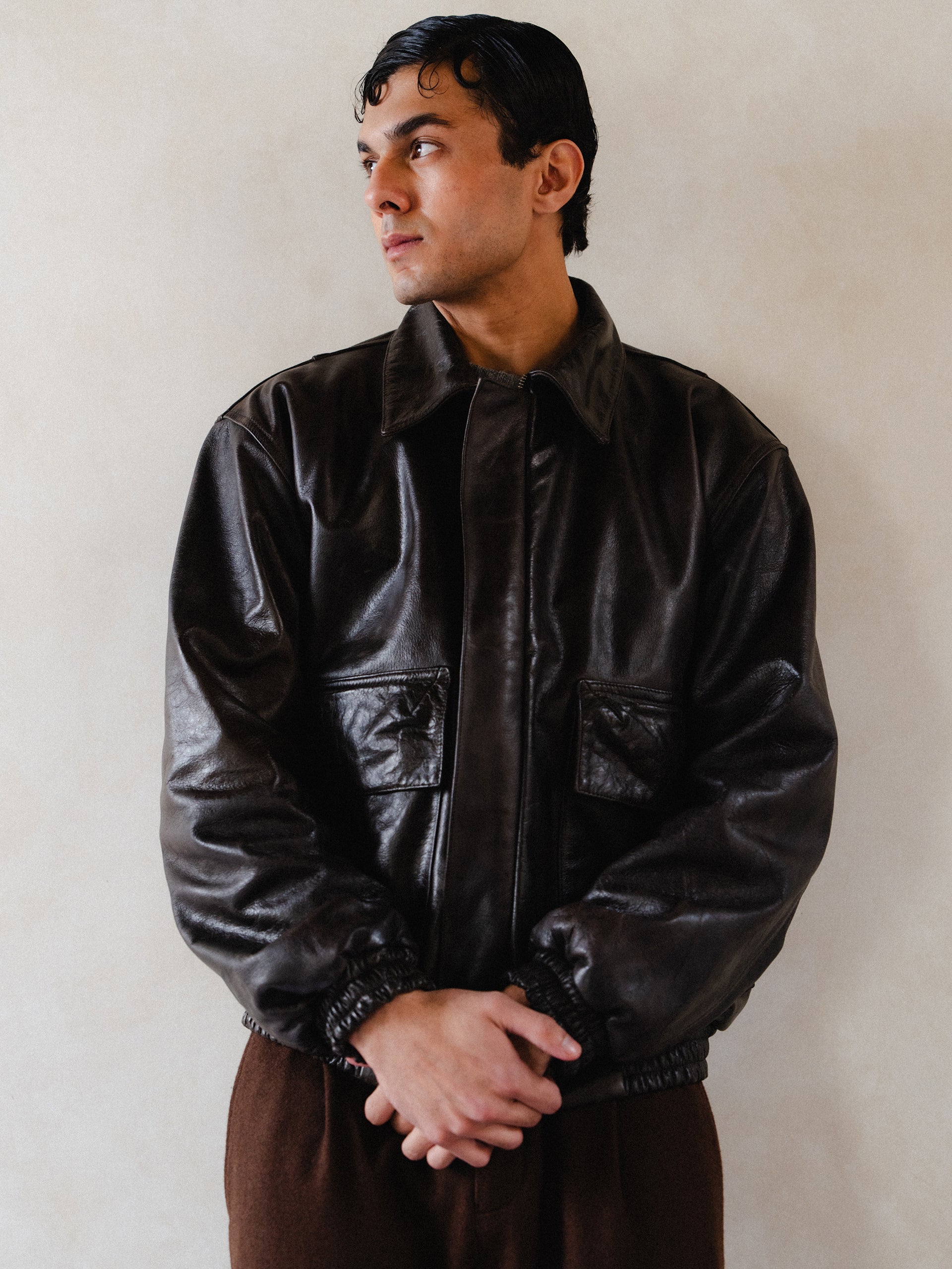 BROWN LEATHER JACKET