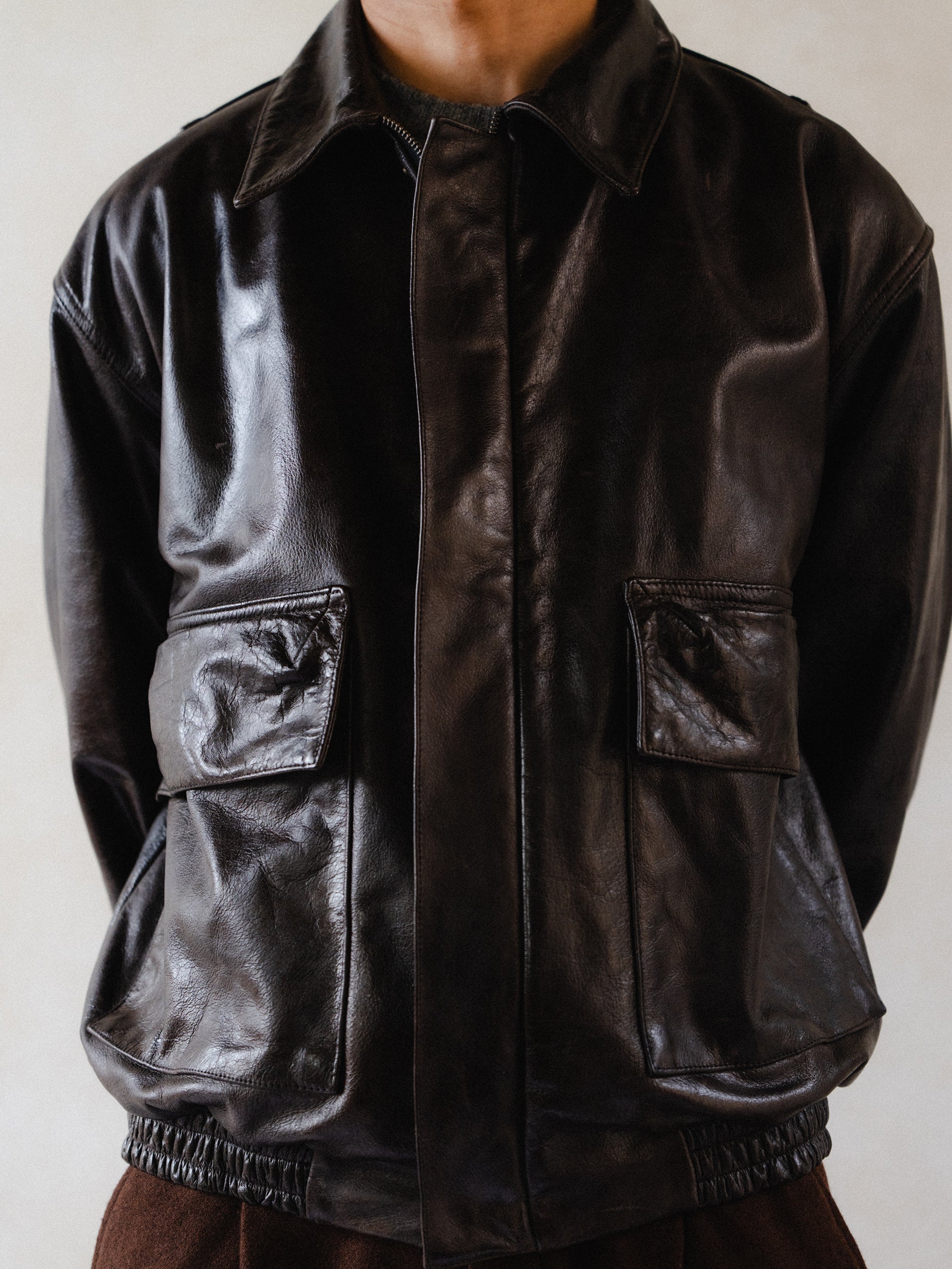 BROWN LEATHER JACKET