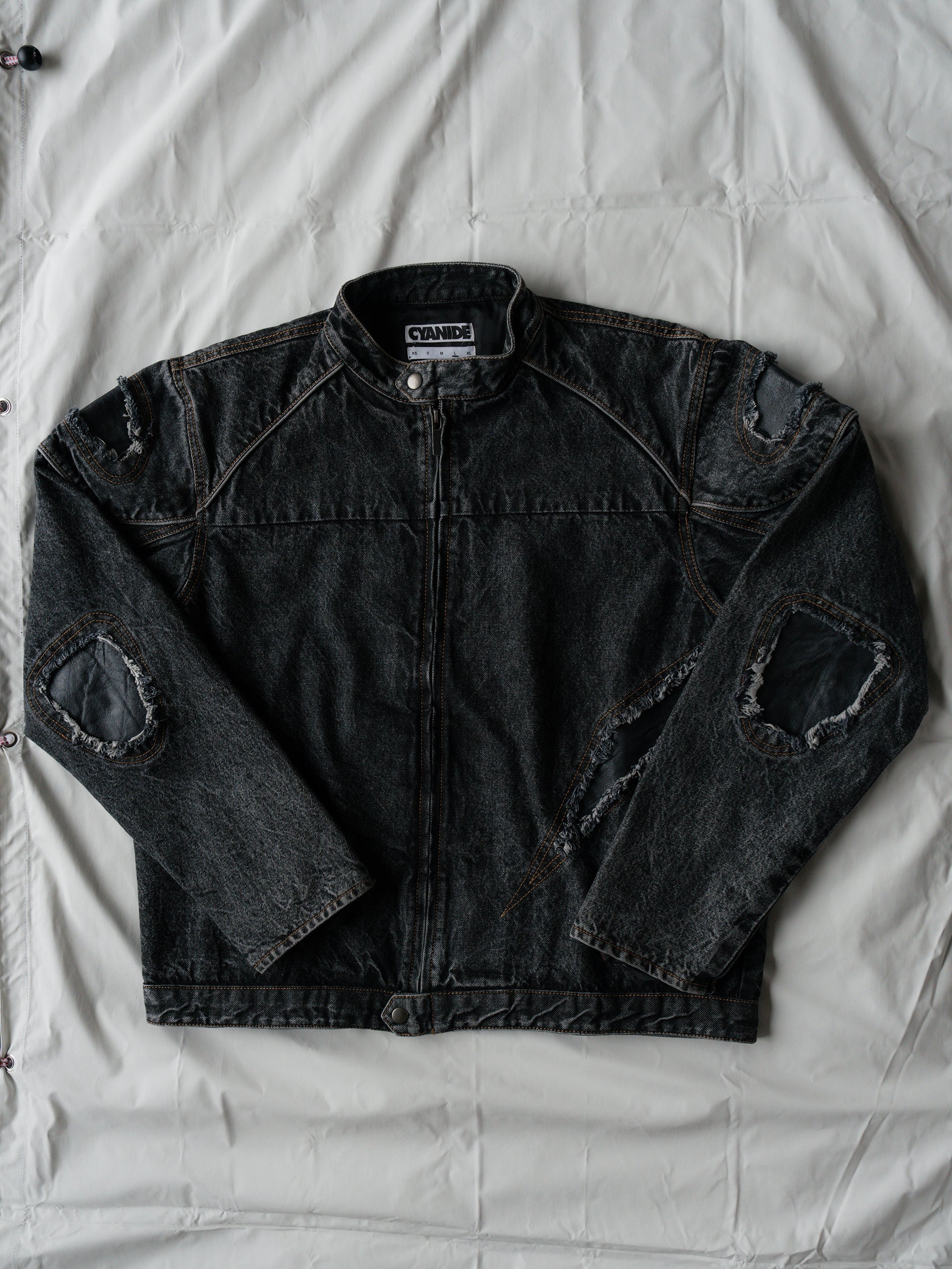 DENIM BIKER JACKET