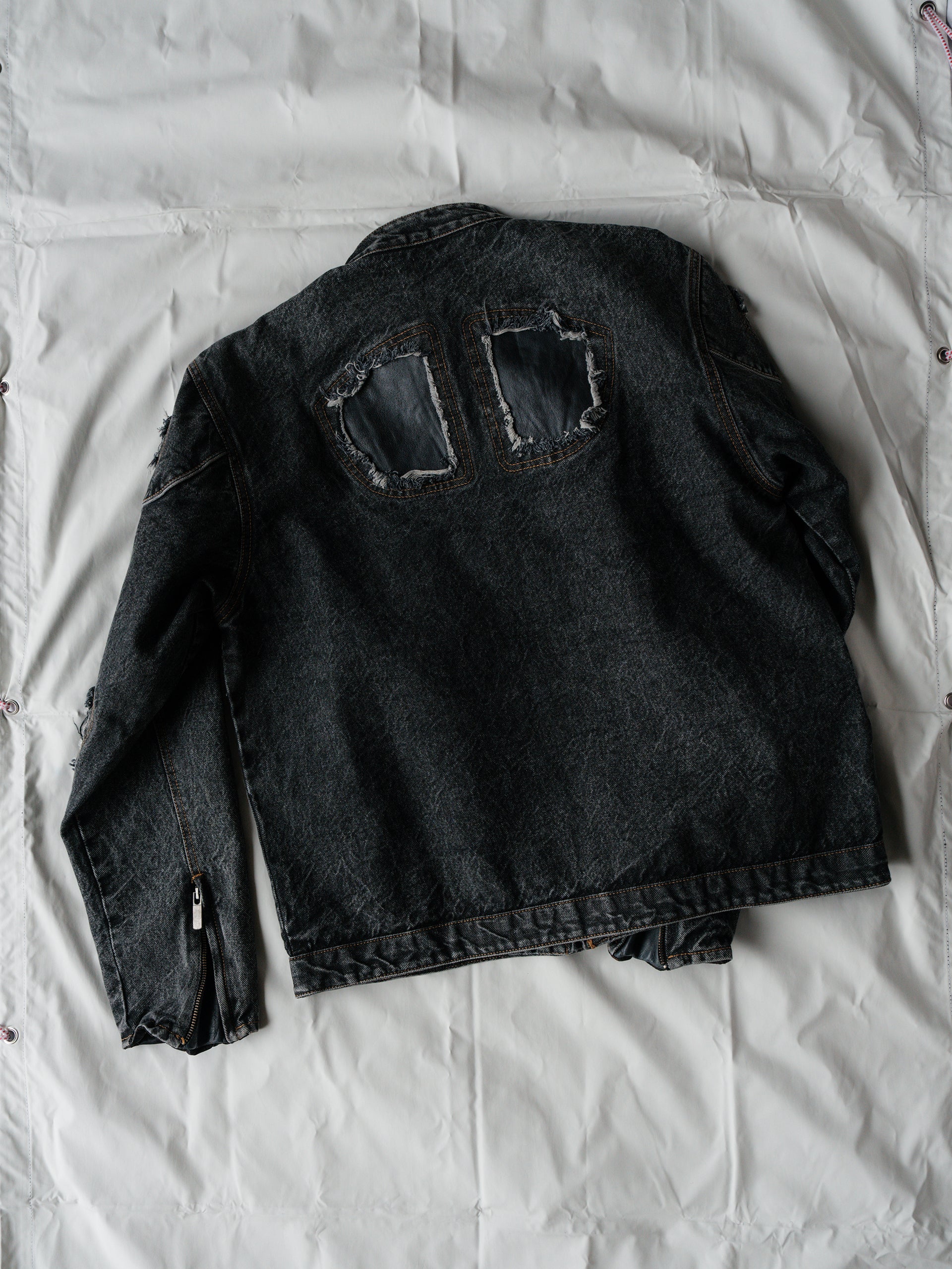 DENIM BIKER JACKET