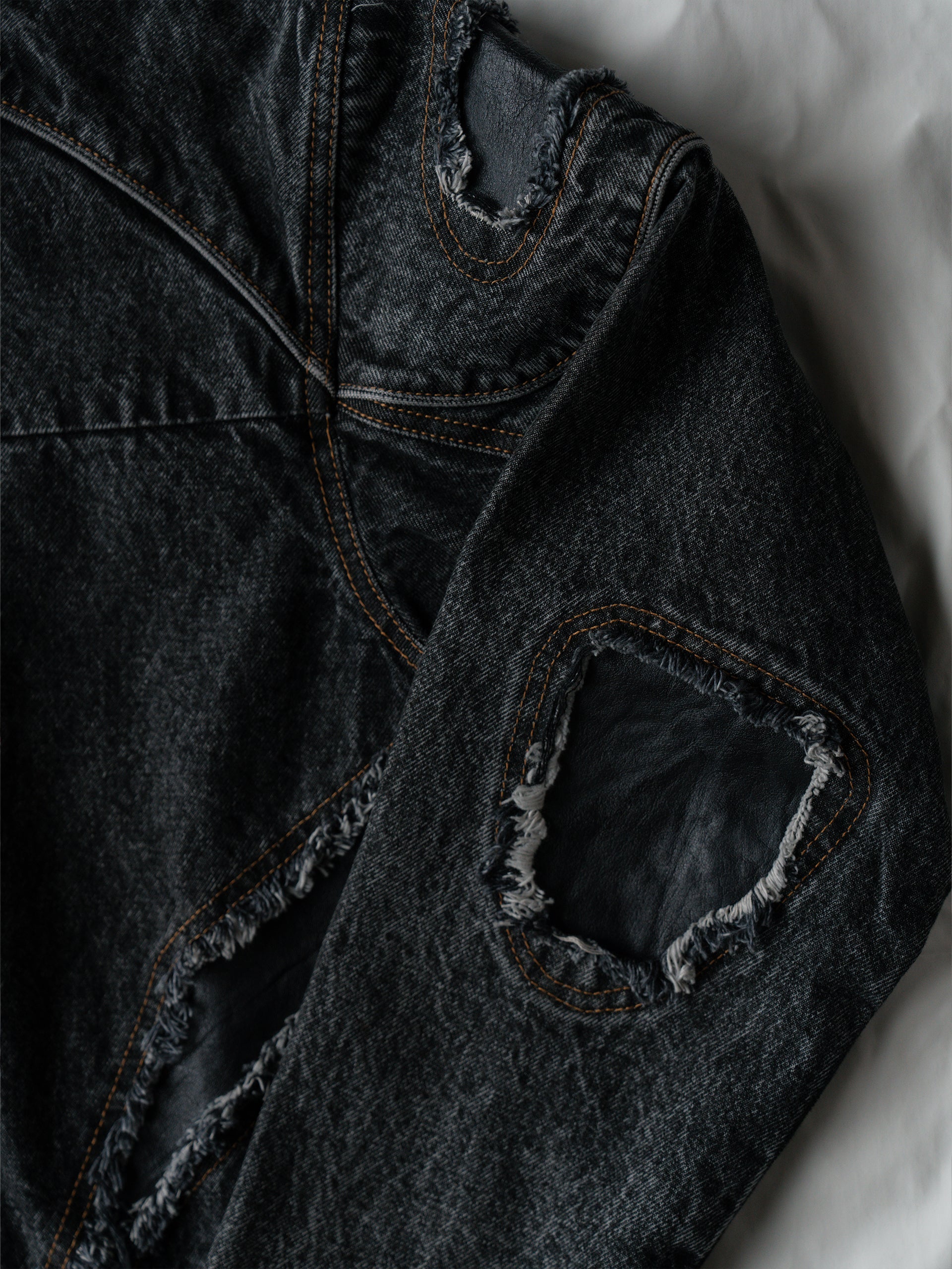 DENIM BIKER JACKET