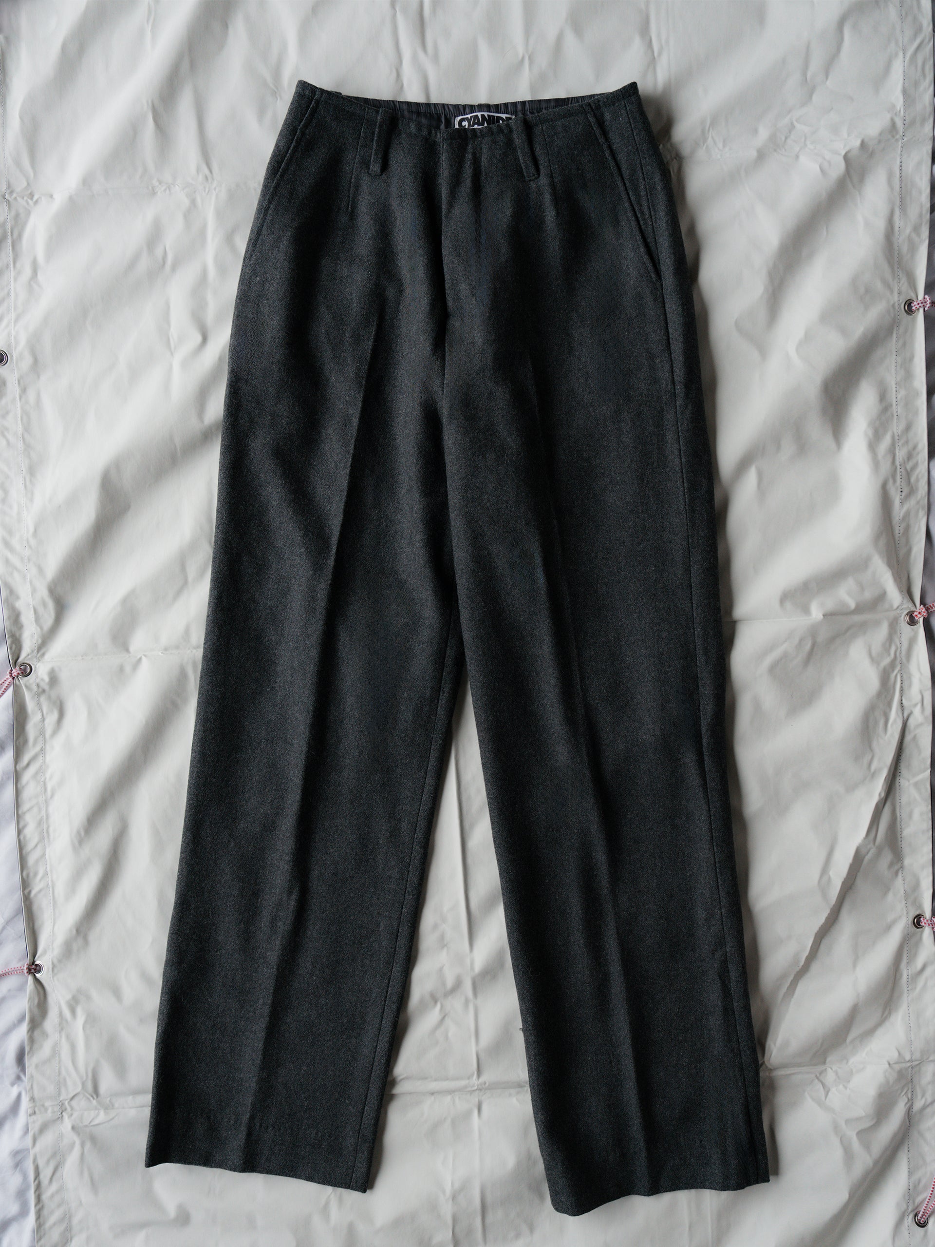 WOOL FLANNEL PANTS IN GREY